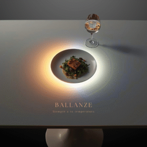 Mesa con control de temperatura Ballanze - Acabado Blanco Marfil
