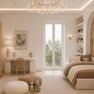 Habitación infantil de diseño con mobiliario completo coordinado