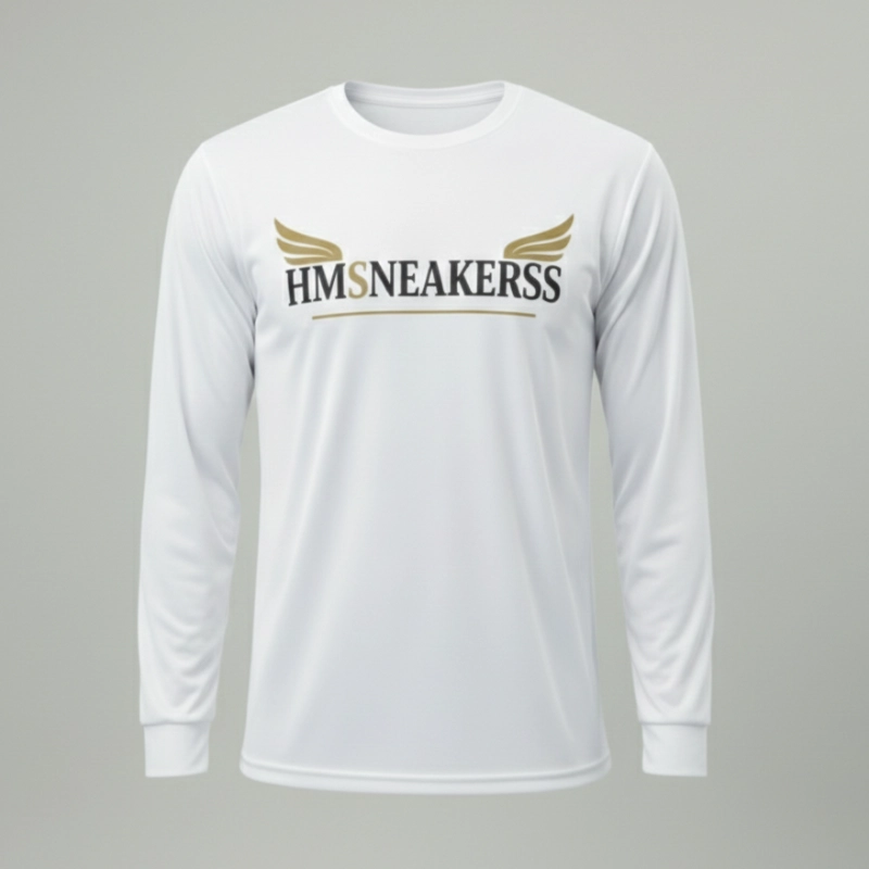 Camiseta básica blanca de manga larga - Imagen 2