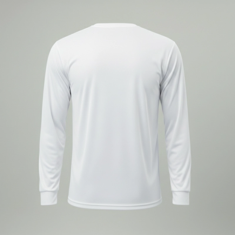 Camiseta básica blanca de manga larga - Imagen 3