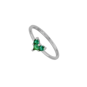 Anillo Plata Corazón Circonita