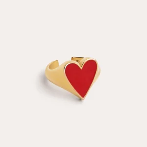 Anillo Corazón Rojo